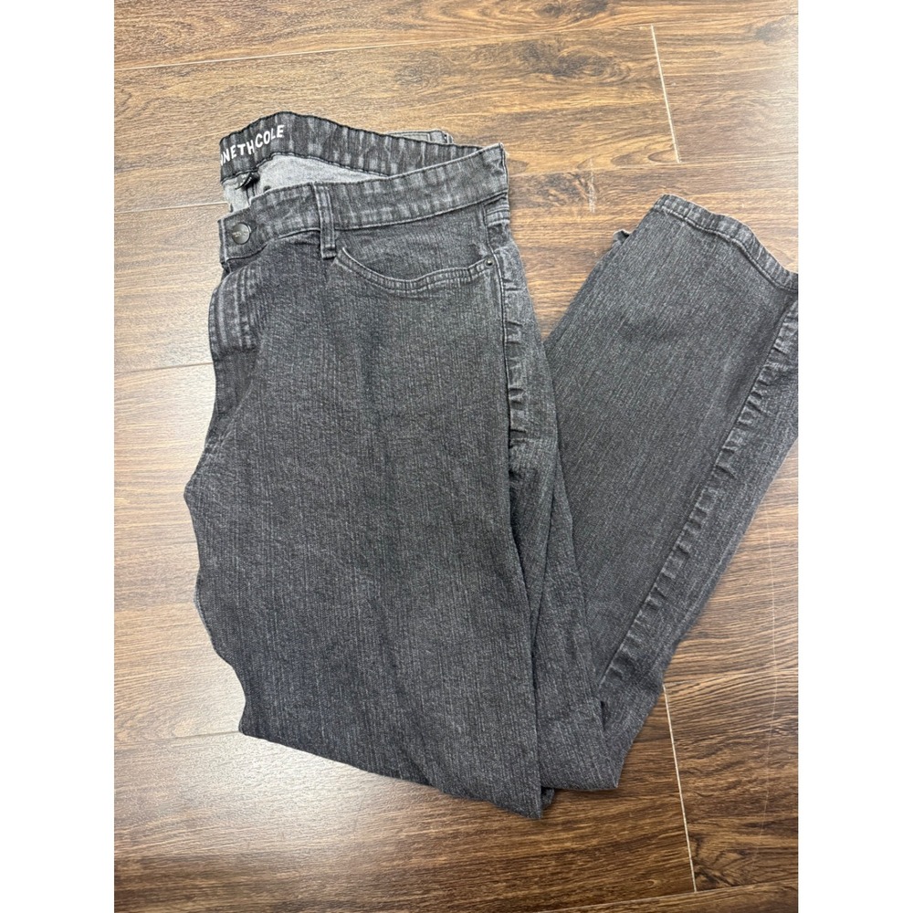 Kenneth Cole New York Men's Straight Leg Jeans - Faded Black / Gray (Size 38x32)